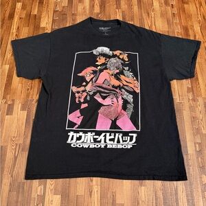 Cowboy Bebop Anime Y2K T-Shirt Black Size Medium Men’s Sunrise Funimation